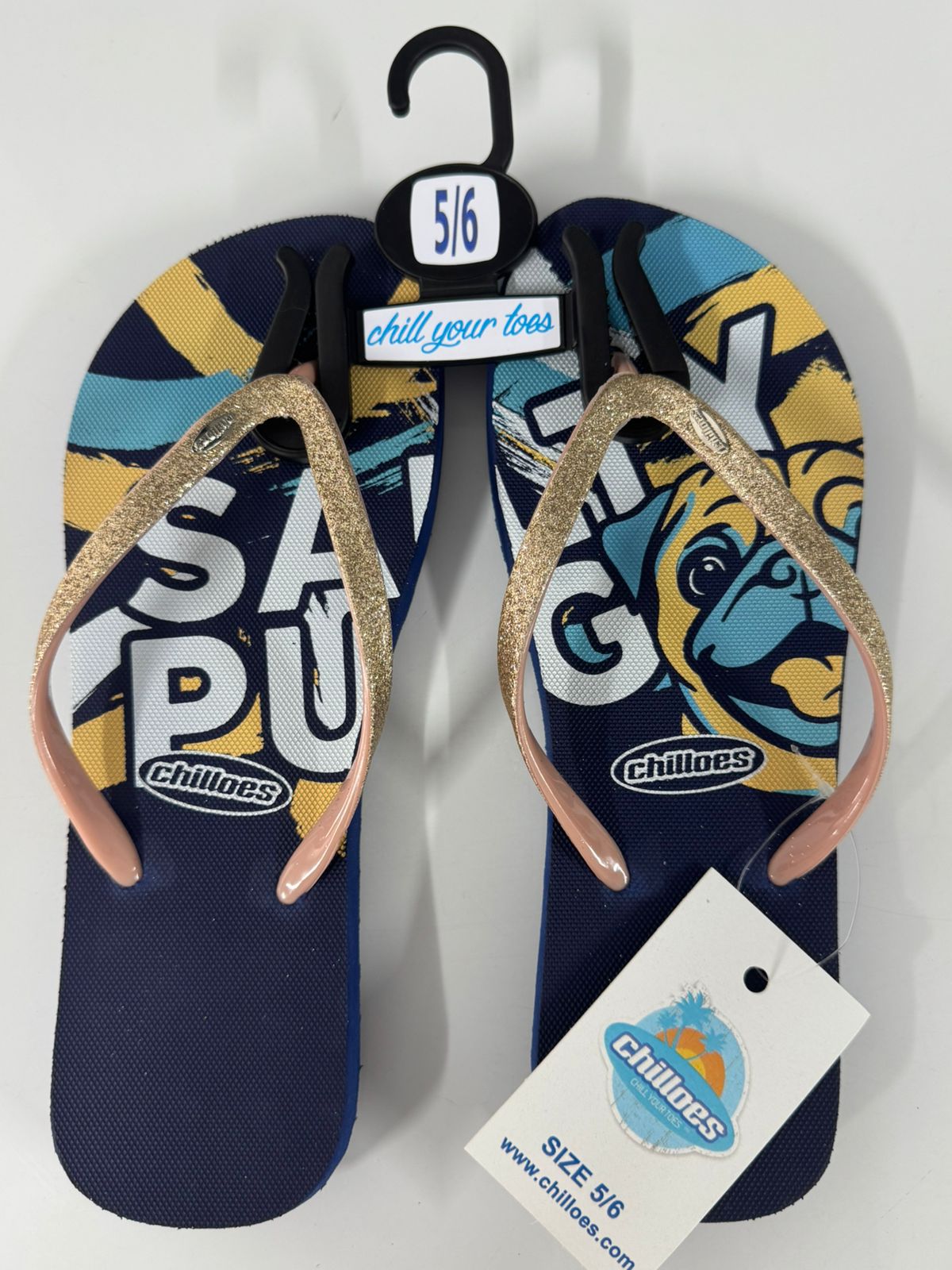 Salty Pug Chilloes Flip Flops
